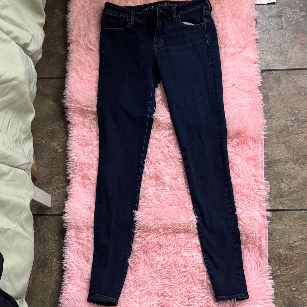 American Eagle Outfitters Dark Blue Skinny Jeans